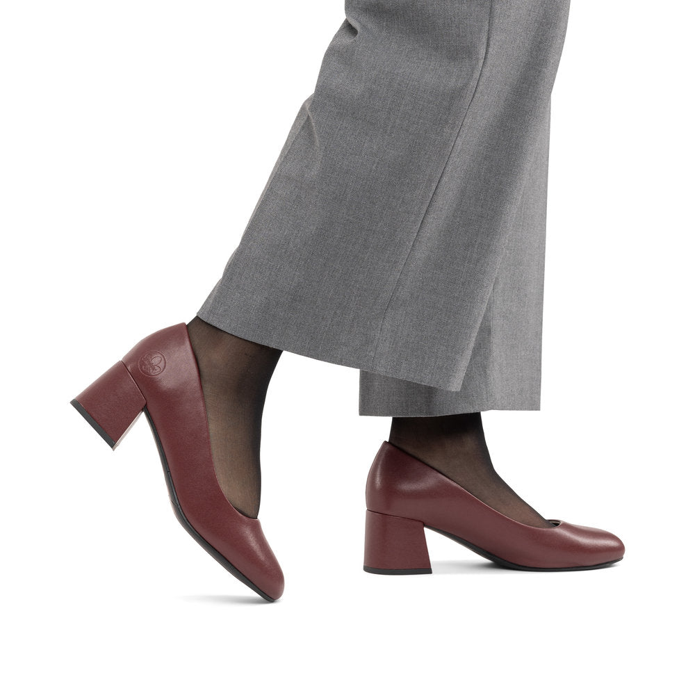 Pantofi Dama Piele Naturala Rieker RIEK 44750 Bordo - imaginea 12