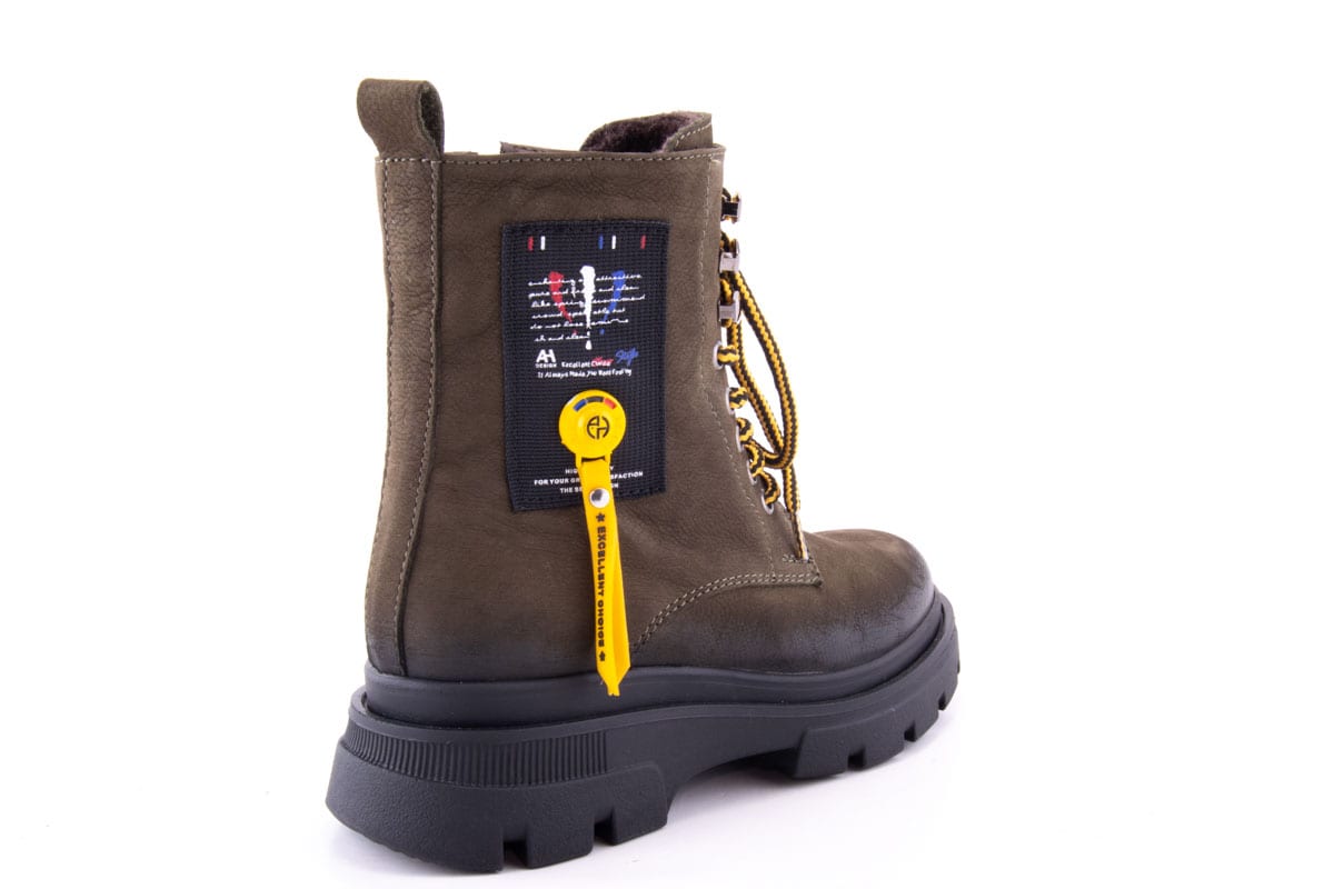 Ghete Dama Caspian Piele Naturala Casp Astra/3/Kaki - amely.ro - amely.ro