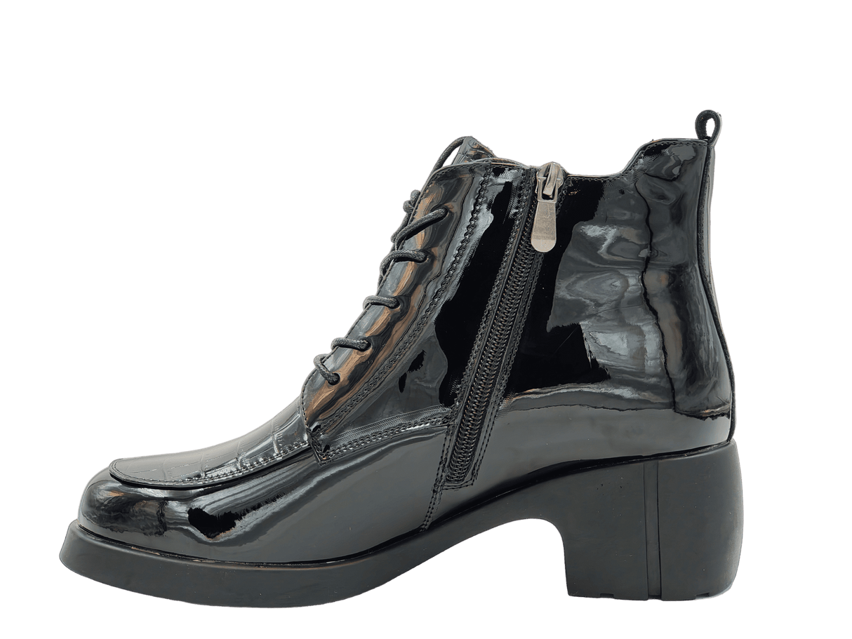 Ghete Dama Franky Piele Naturala Lacuita Feni 220750 - Franky - amely.ro