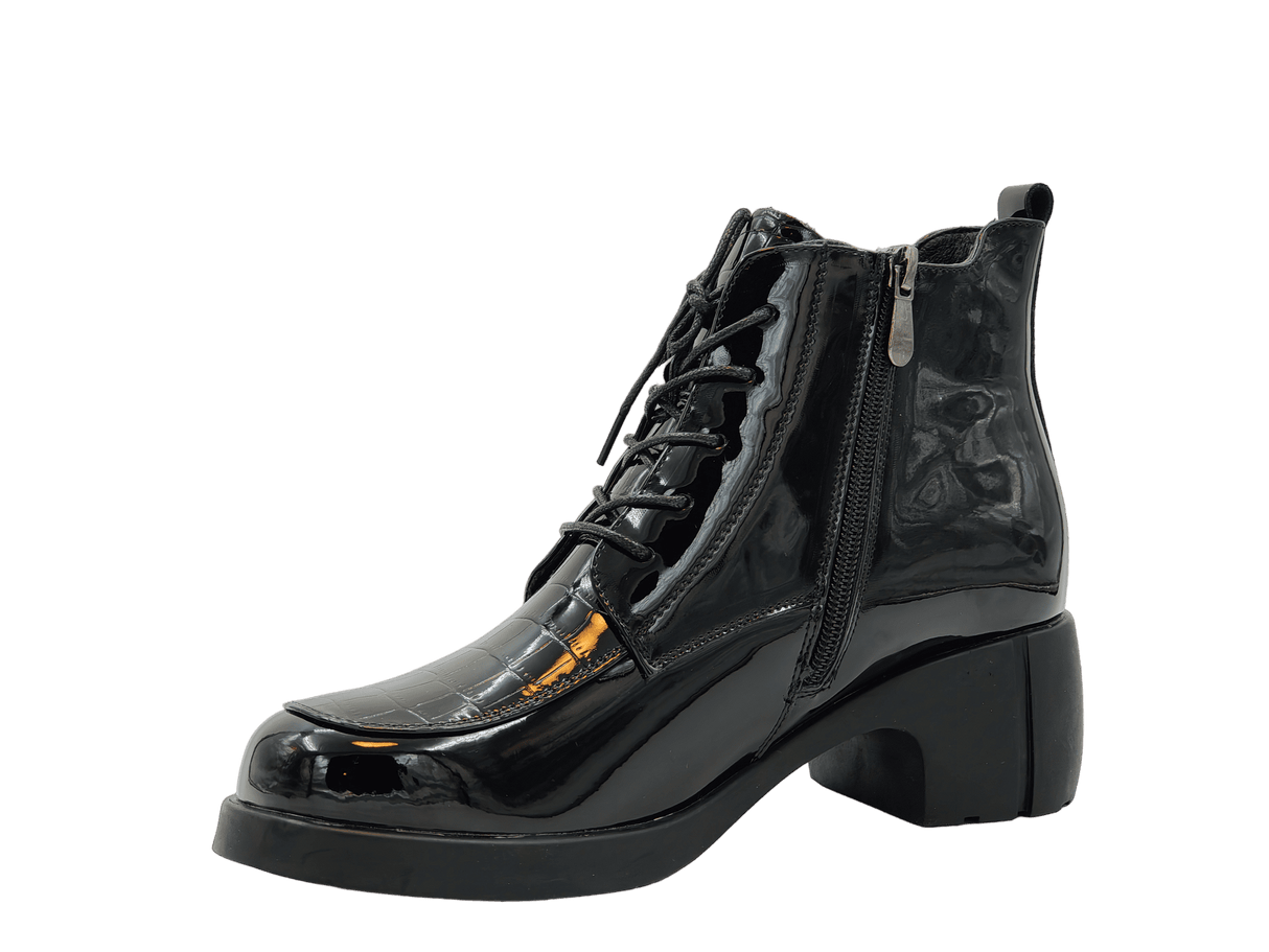 Ghete Dama Franky Piele Naturala Lacuita Feni 220750 - Franky - amely.ro