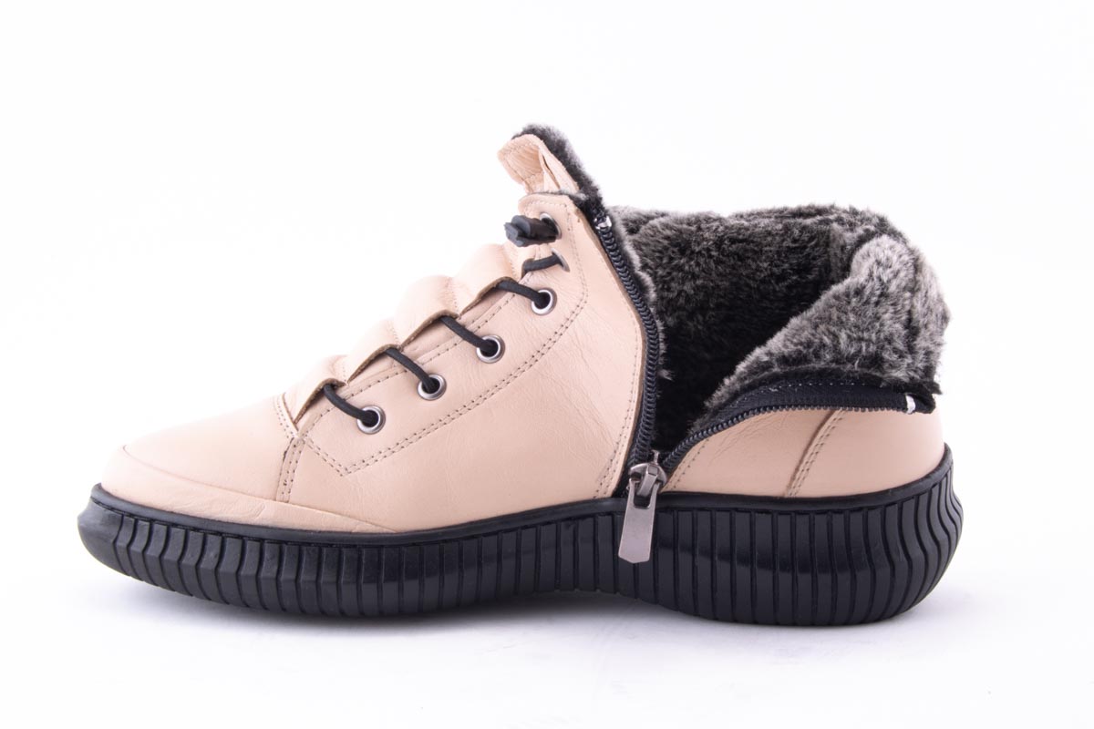 Ghete Dama Piele Naturala De Vitel Claudio Casini Cart 1073 /Bej - Claudio Casini - amely.ro