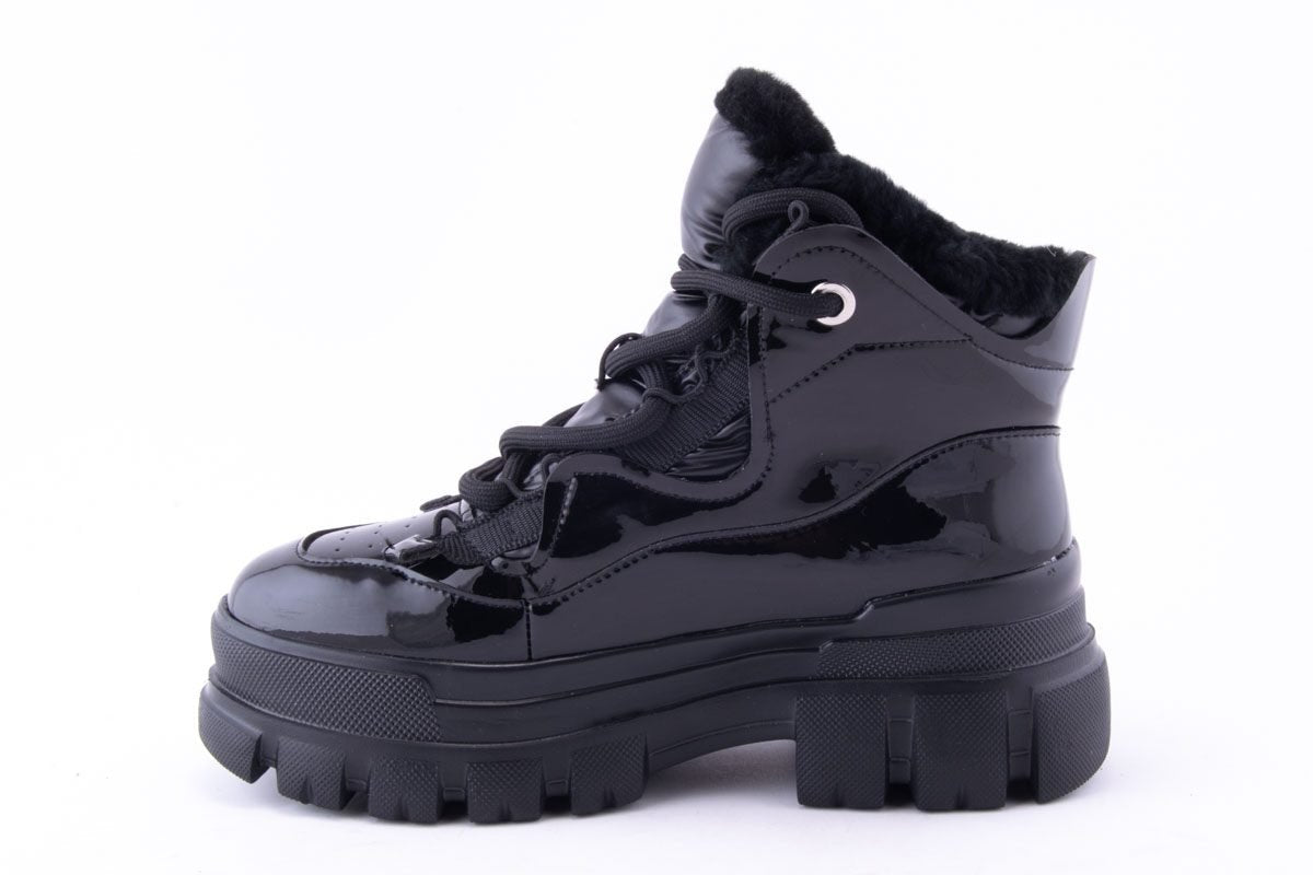 Ghete Dama Piele Naturala Lacuita Fabrizio Adamo Bell R600-1 /N - amely.ro - amely.ro