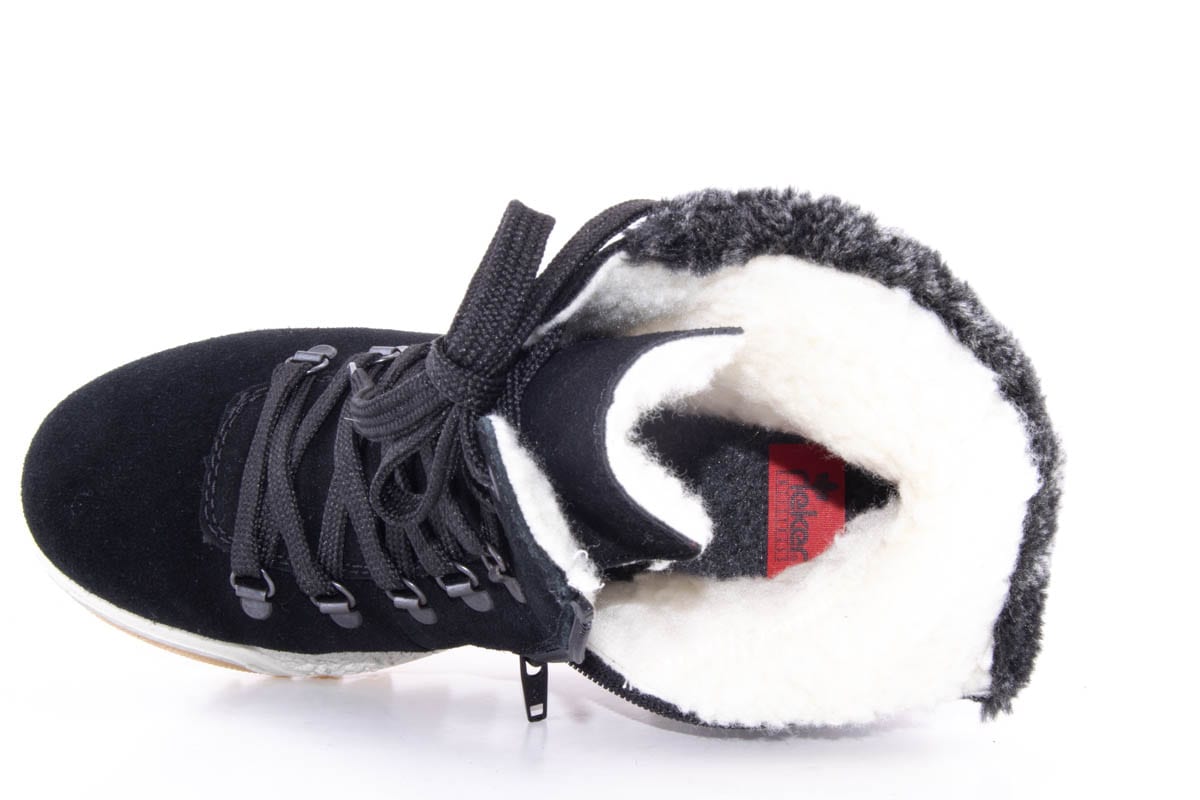 Ghete Dama Rieker Piele Naturala Intoarsa Riek Y4733 /Nv - Rieker - amely.ro