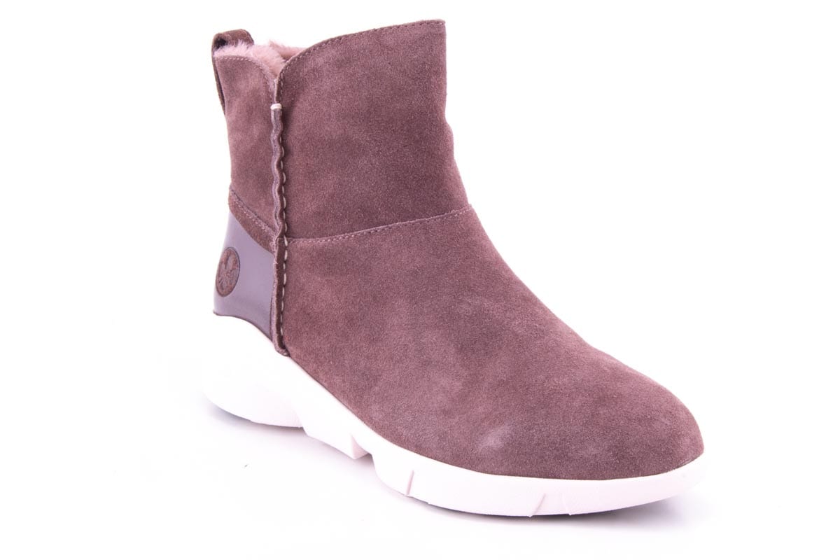 Ghete Dama Rieker Piele Naturala Riek 90364 /Mov - Rieker - amely.ro