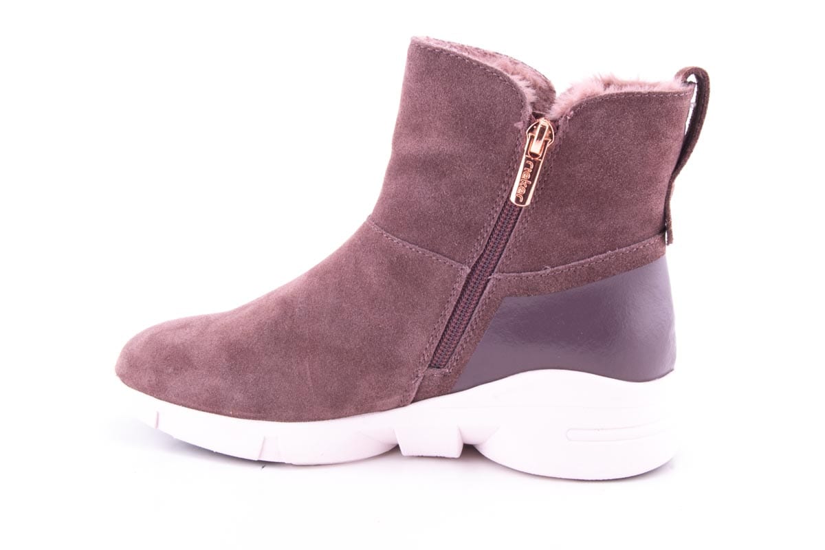 Ghete Dama Rieker Piele Naturala Riek 90364 /Mov - Rieker - amely.ro