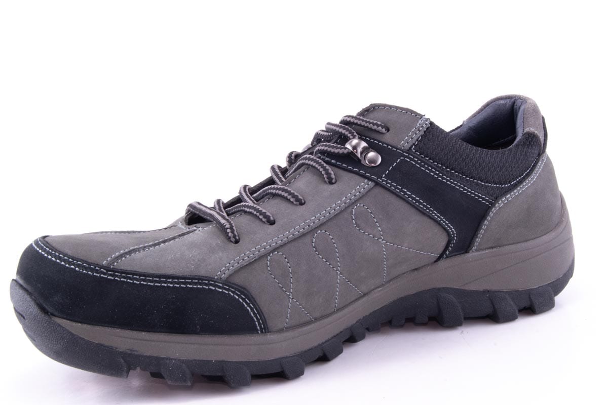 Pantofi Barbati Ld Ricardo Din Piele Naturala Kond 19612/ Gri - amely.ro - amely.ro
