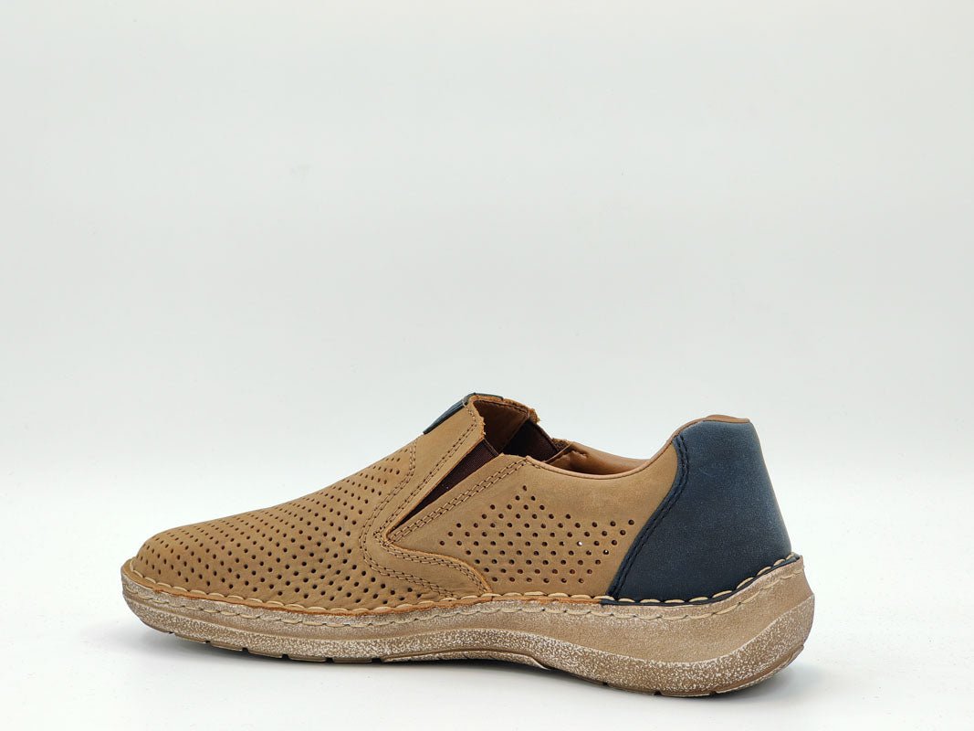 Pantofi Barbati Rieker Piele Naturala Nabuk Riek 03076 /Bej - Rieker - amely.ro