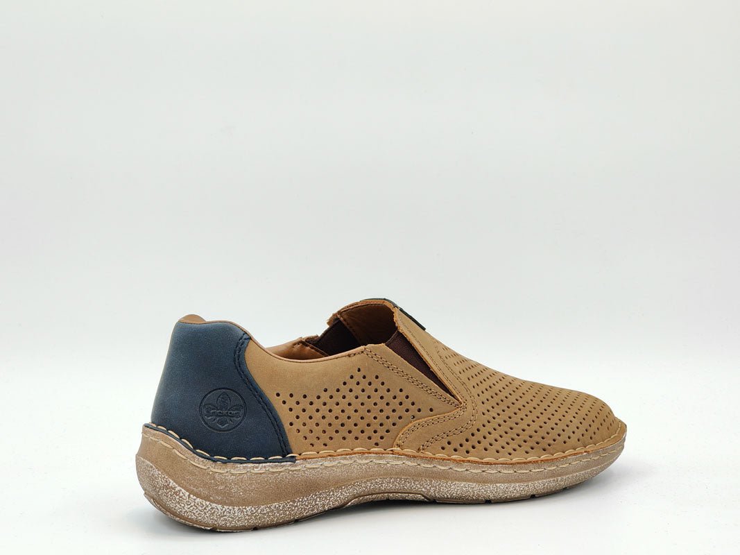 Pantofi Barbati Rieker Piele Naturala Nabuk Riek 03076 /Bej - Rieker - amely.ro