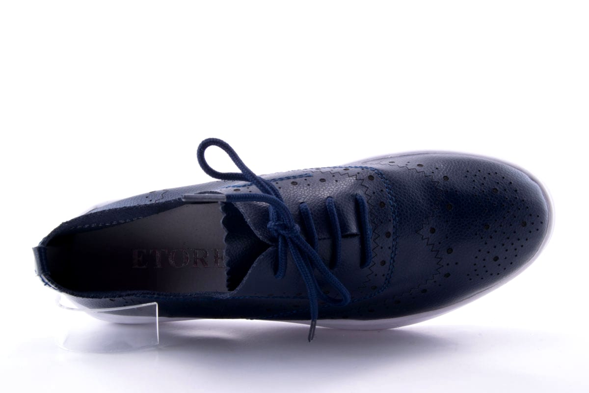 Pantofi Dama Etore Piele Naturala Bell 2020 - 1 /Albastru - amely.ro - amely.ro