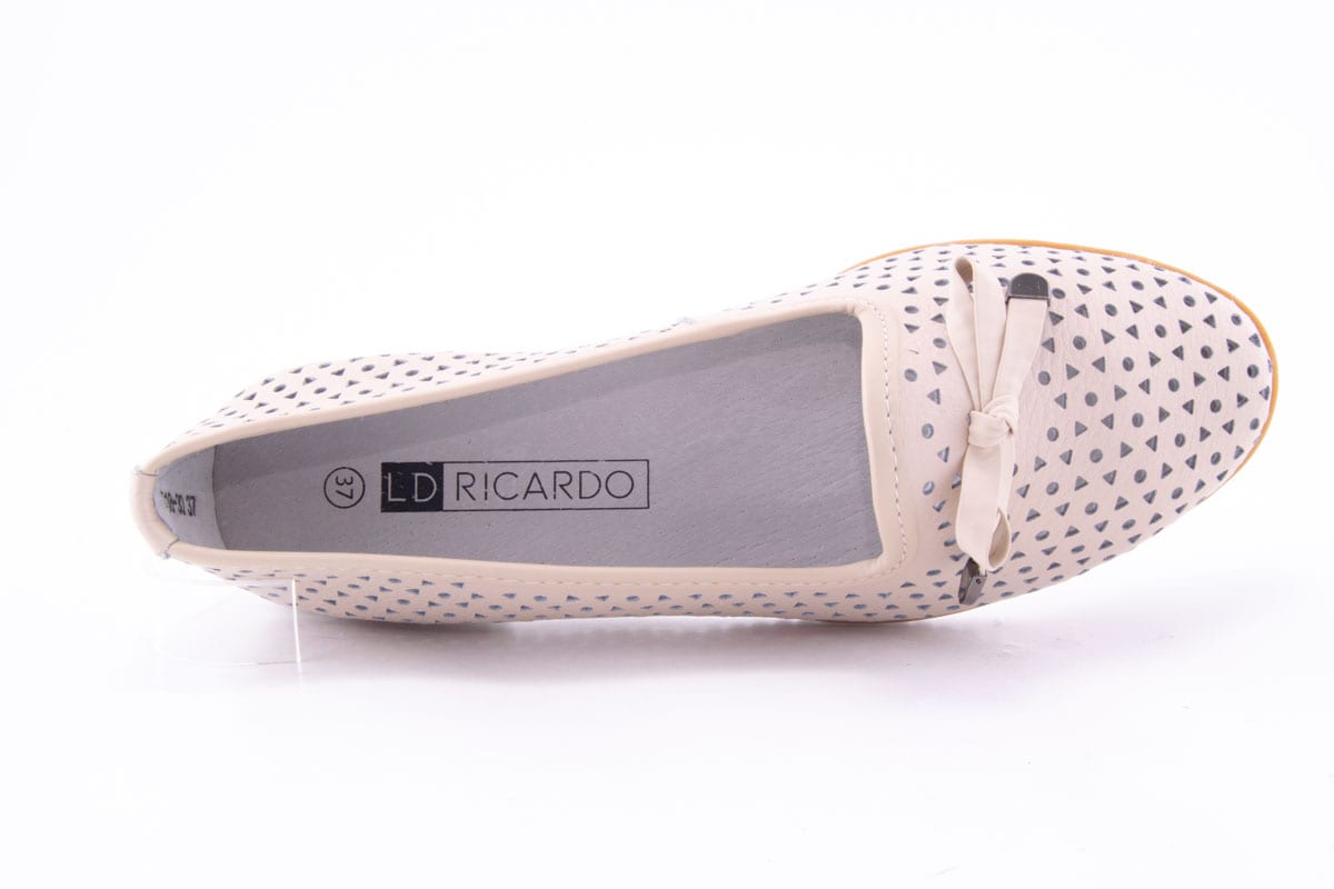 Pantofi Dama Ld Ricardo Piele Naturala Kond X18 - 30 /Bej - amely.ro - amely.ro