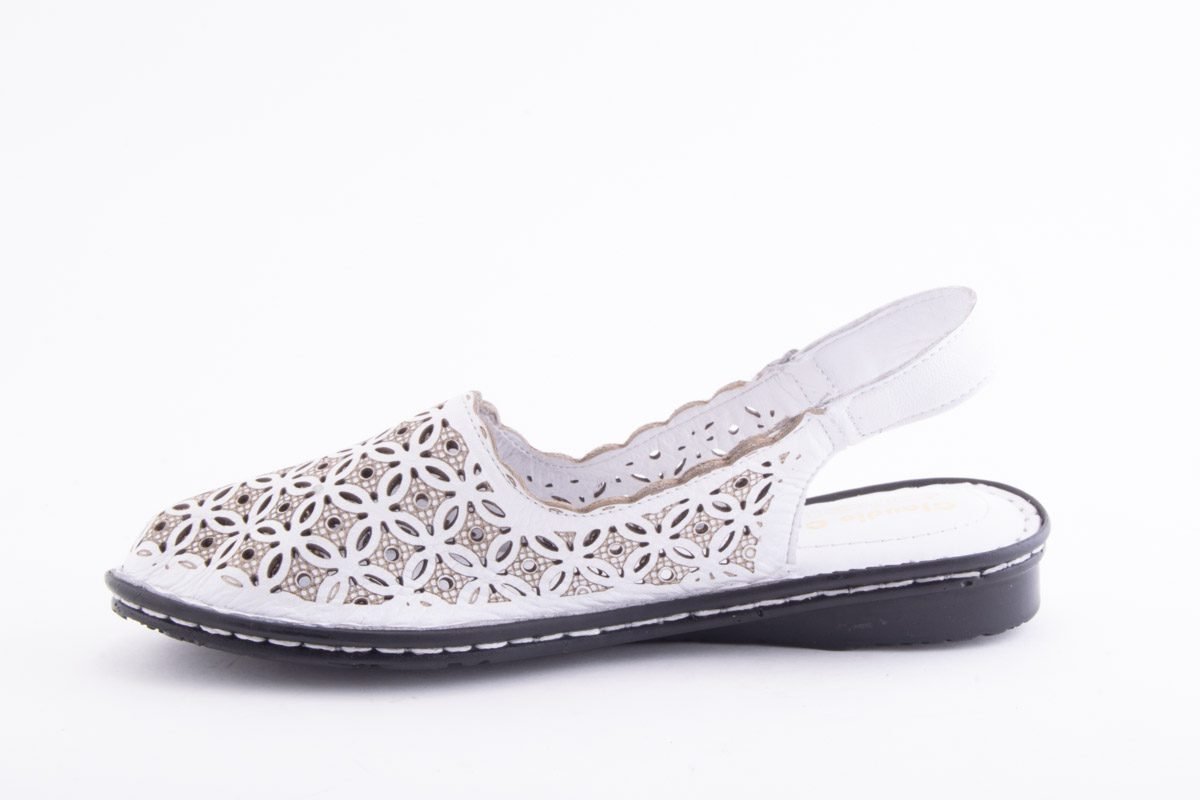 Pantofi Dama Piele Naturala De Vitel Claudio Casini Cart 1008 - L /Alb - Claudio Casini - amely.ro