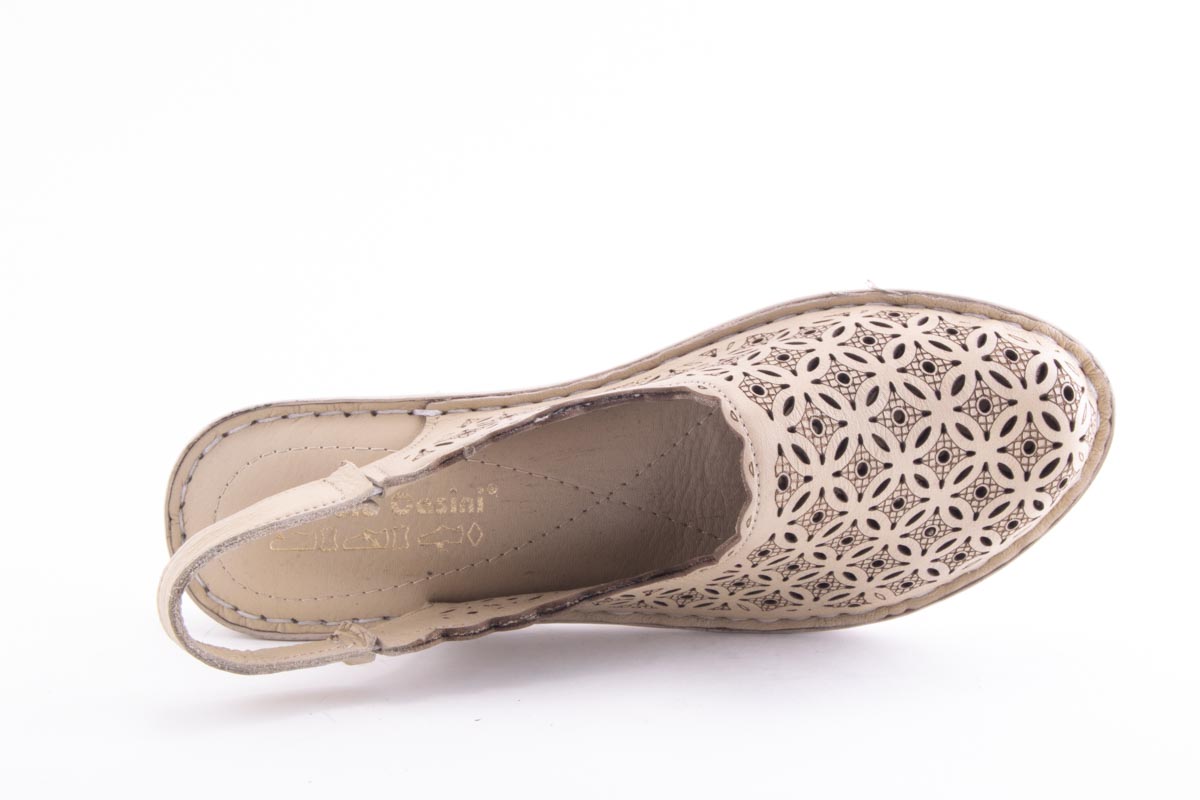 Pantofi Dama Piele Naturala De Vitel Claudio Casini Cart 1008 - L /Bej - Claudio Casini - amely.ro