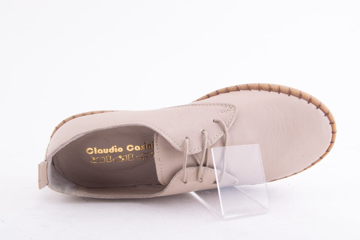 Pantofi Dama Piele Naturala De Vitel Claudio Casini Cart 2047 /Bej - Claudio Casini - amely.ro