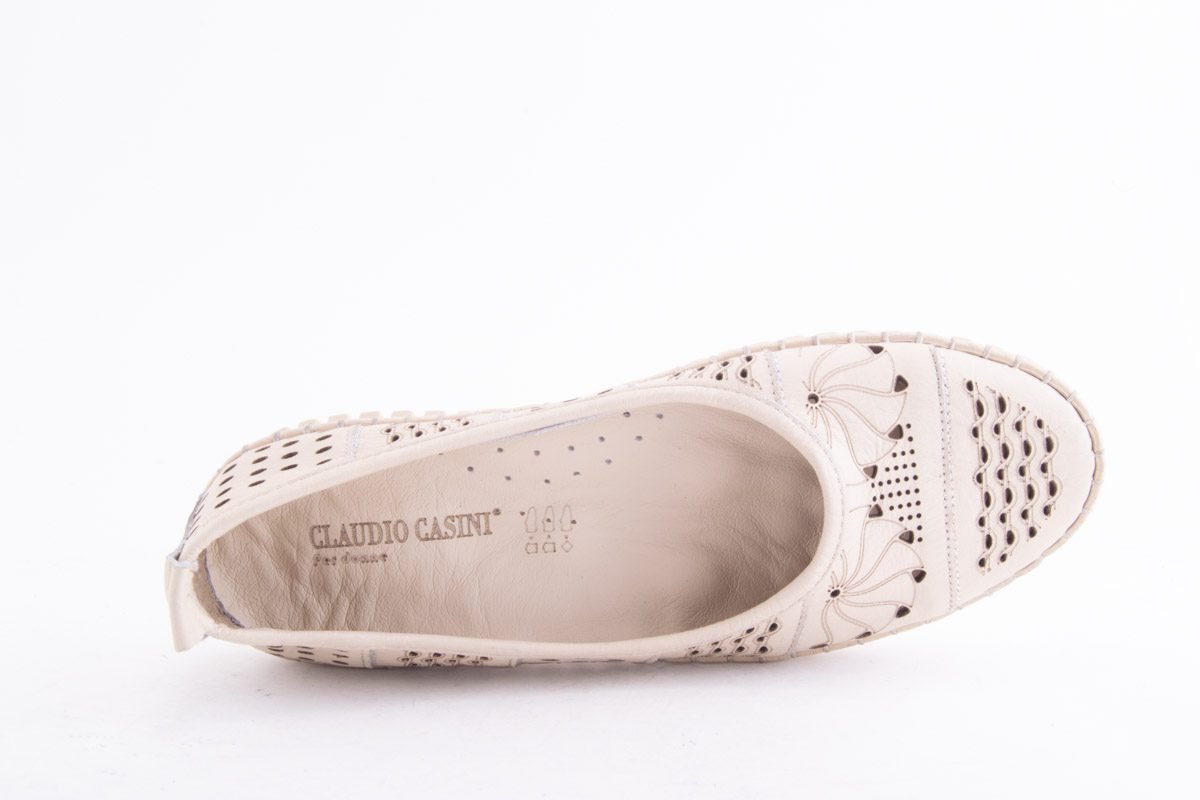 Pantofi Dama Piele Naturala De Vitel Claudio Casini Cart Ft556 /Bej - Claudio Casini - amely.ro