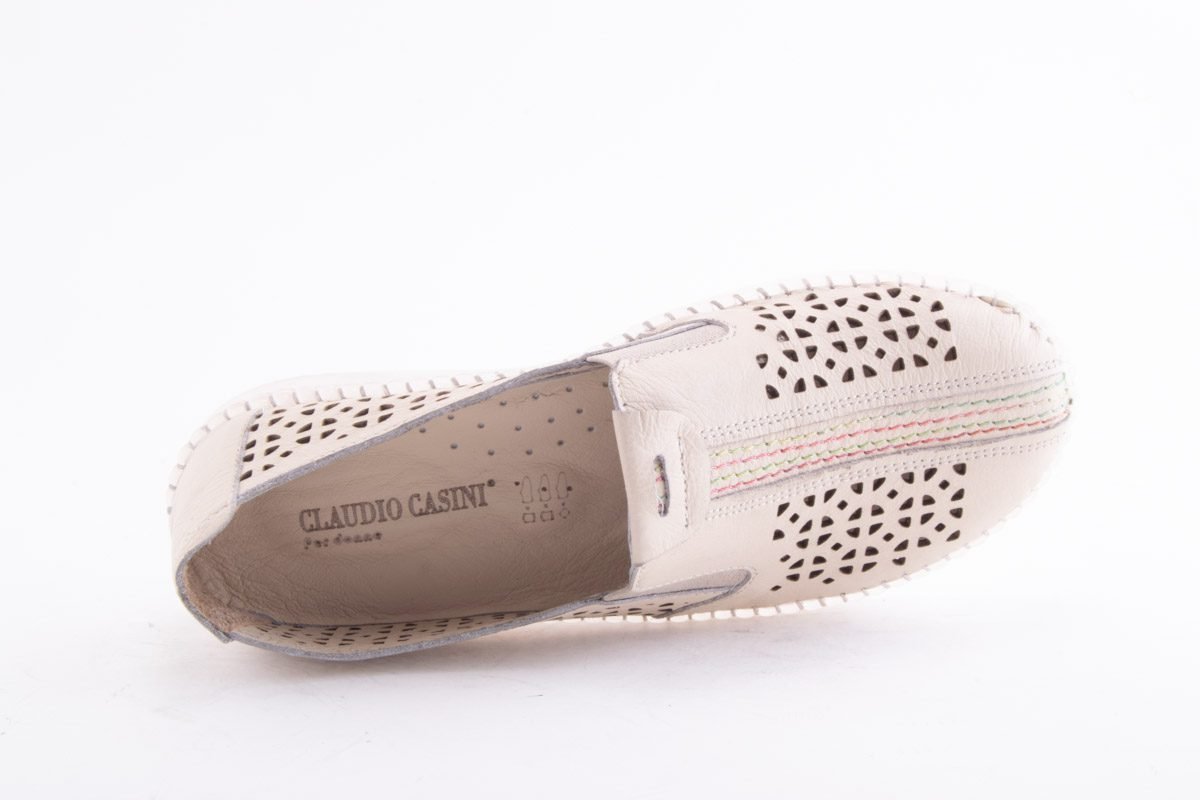 Pantofi Dama Piele Naturala De Vitel Claudio Casini Cart Hy772 /Bej - Claudio Casini - amely.ro