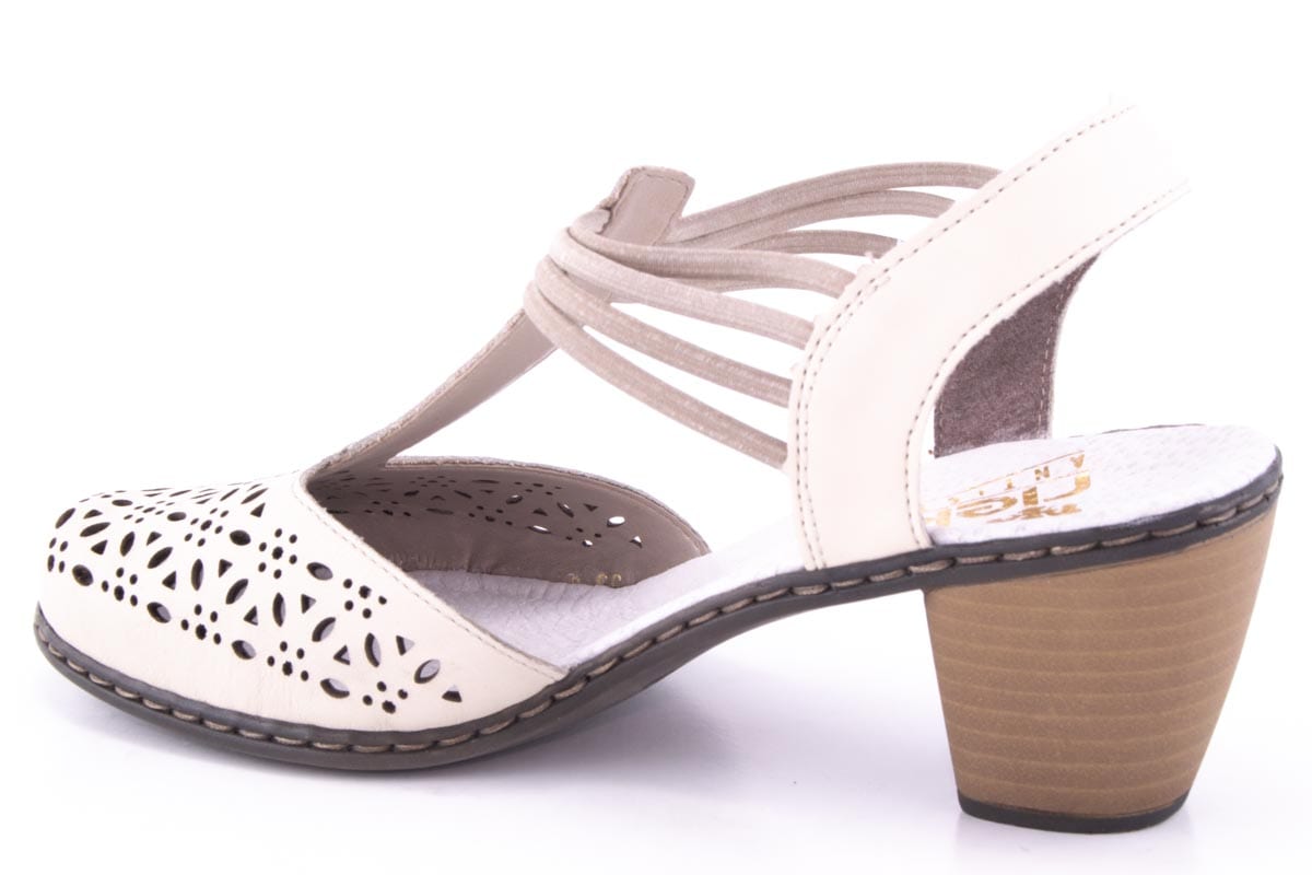 Pantofi Dama Rieker Piele Naturala Riek 40969 /Bej - Rieker - amely.ro