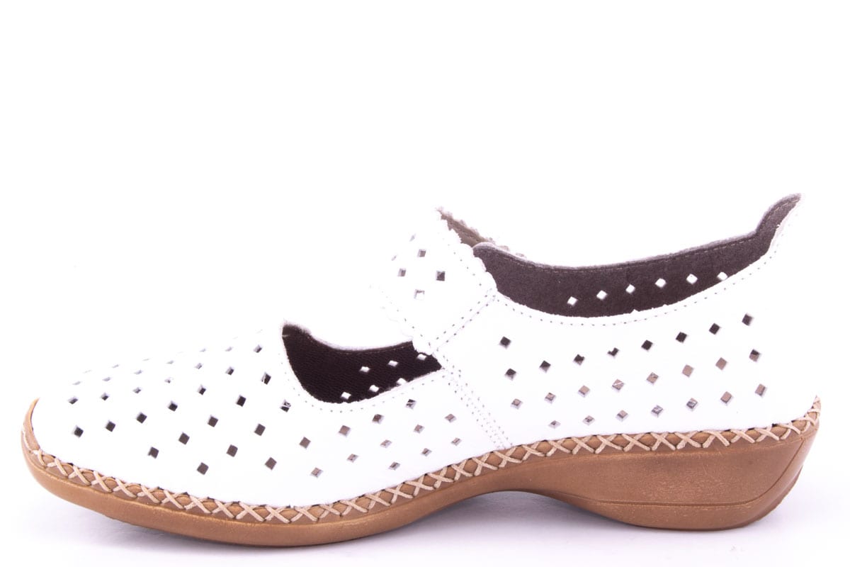 Pantofi Dama Rieker Piele Naturala Riek 413J3 /Alb - Rieker - amely.ro