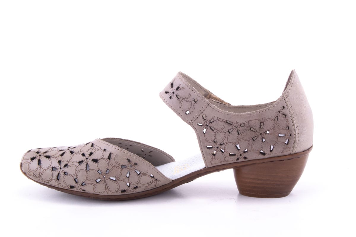 Pantofi Dama Rieker Piele Naturala Riek 43786 /Bej - Rieker - amely.ro