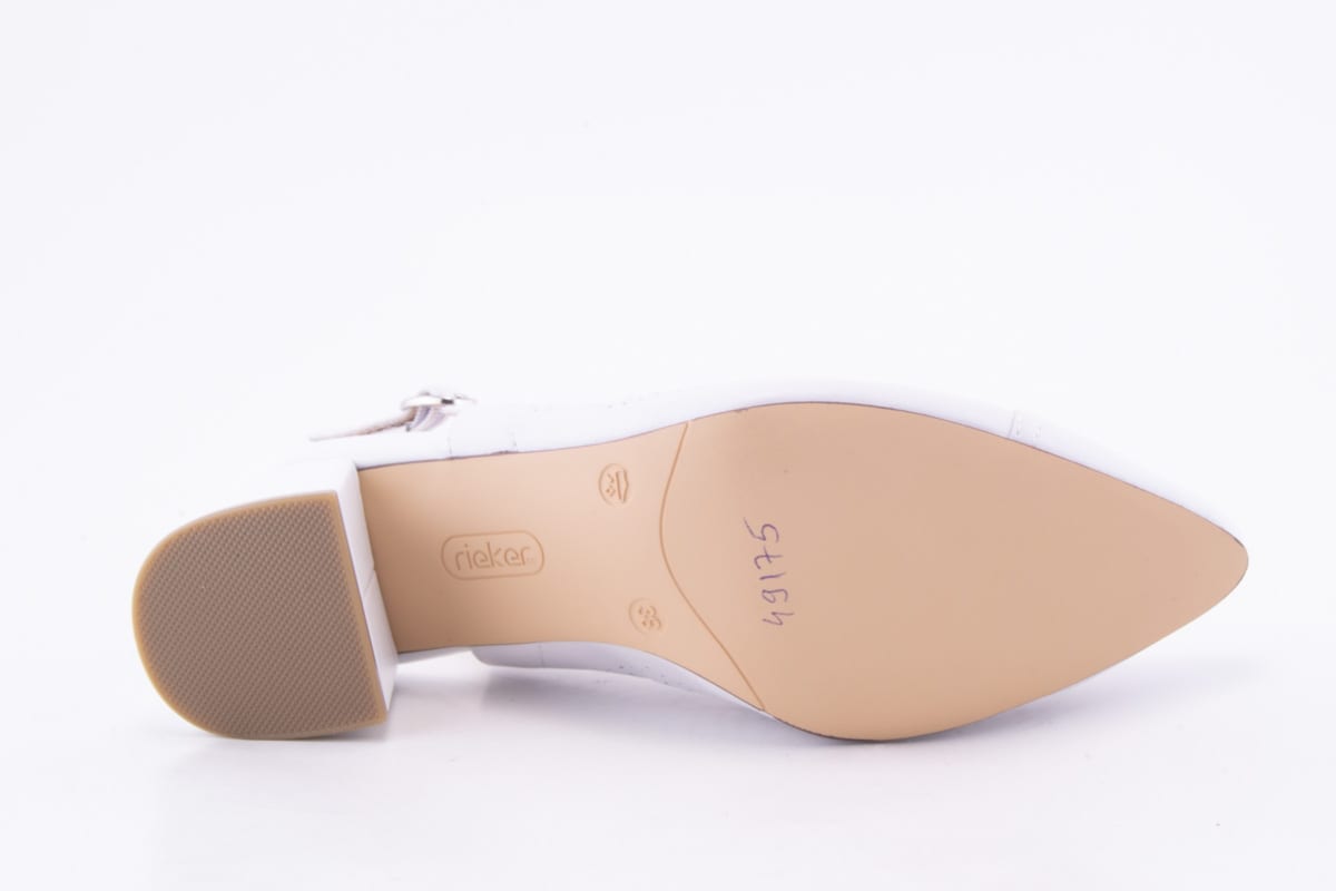 Pantofi Dama Rieker Piele Naturala Riek 49175 /Alb - Rieker - amely.ro