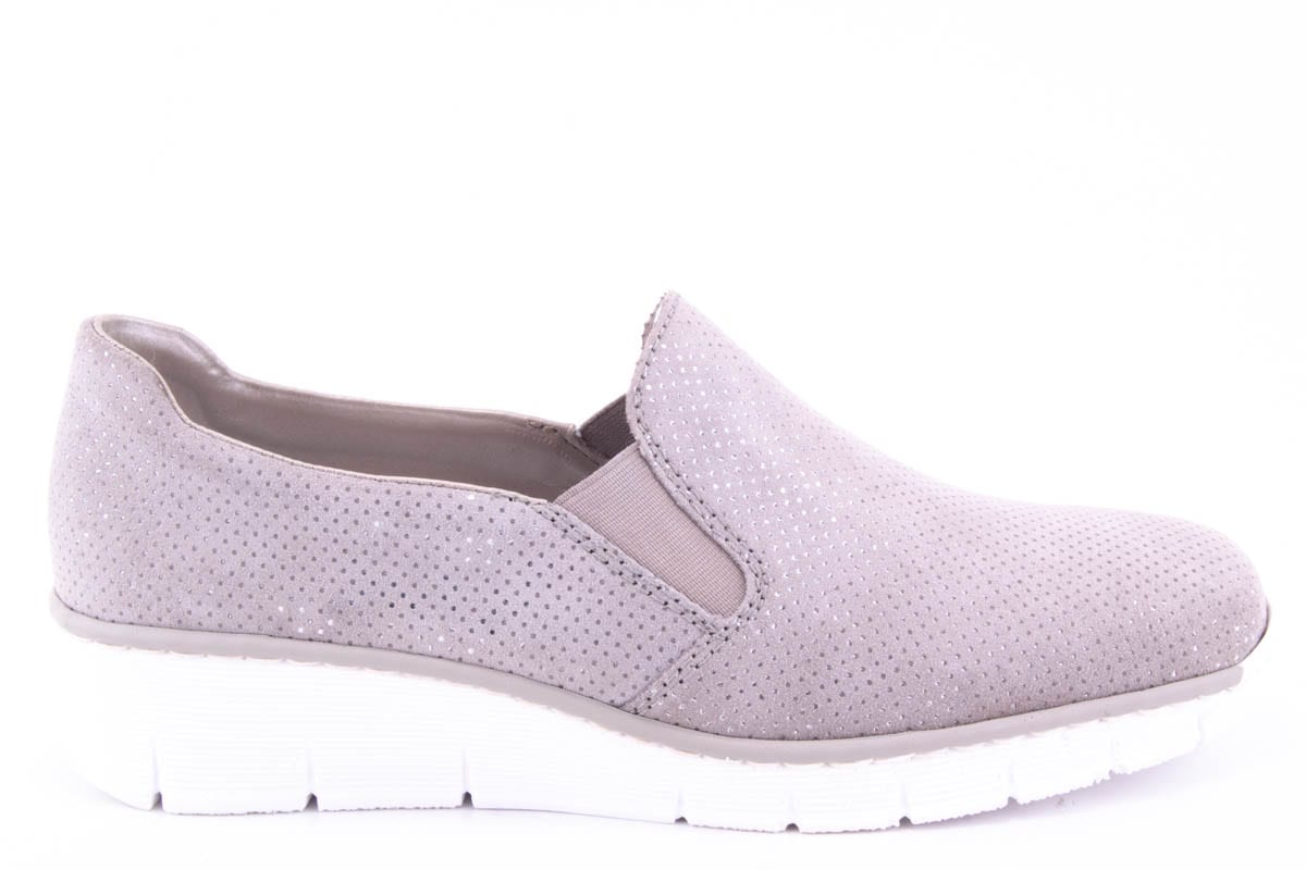 Pantofi Dama Rieker Piele Naturala Riek 53766 /Gri - Rieker - amely.ro