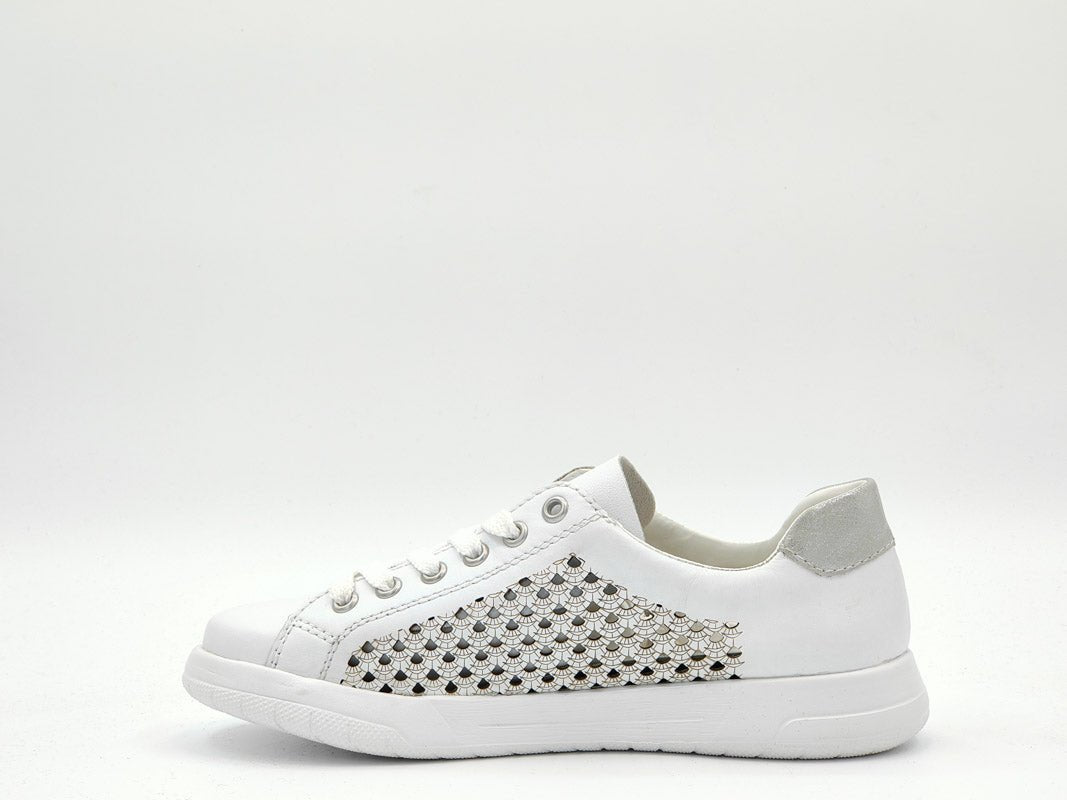Pantofi Dama Rieker Riek 45601 /Alb - Rieker - amely.ro