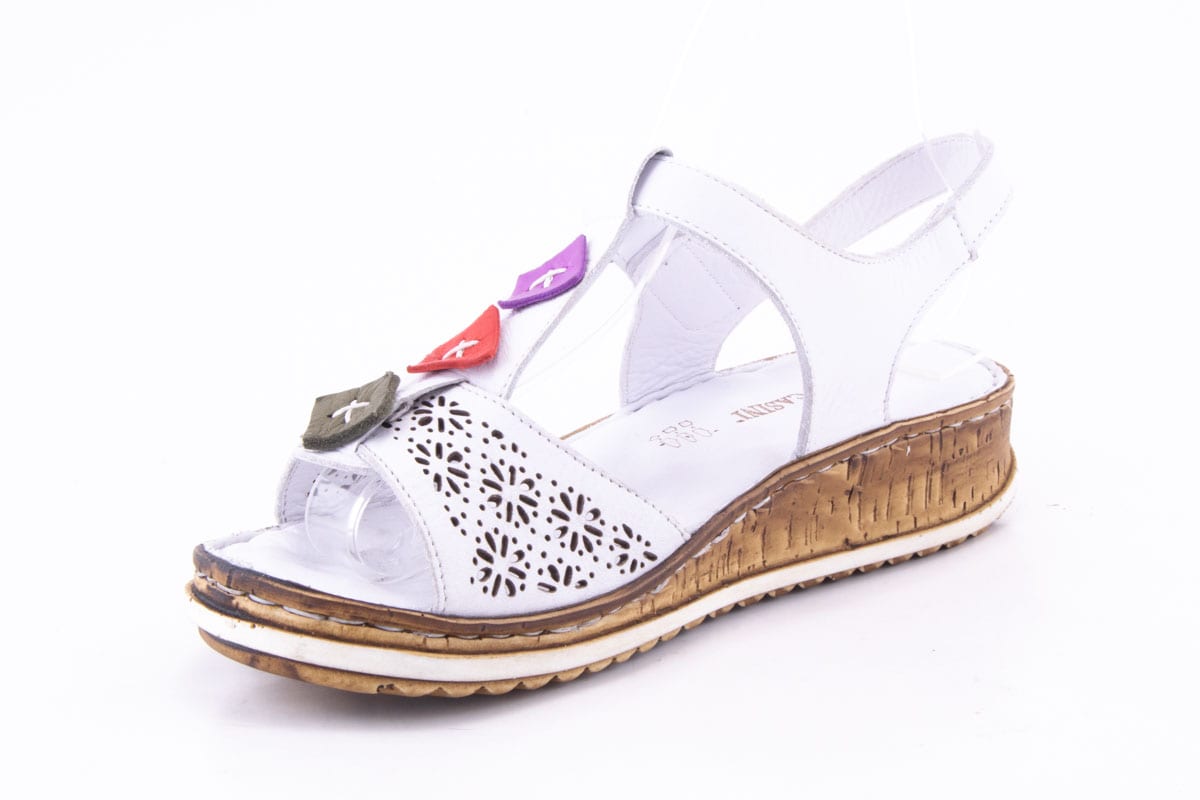 Sandale Dama Piele Naturala De Vitel Claudio Casini Cart 4618 /Alb - Claudio Casini - amely.ro