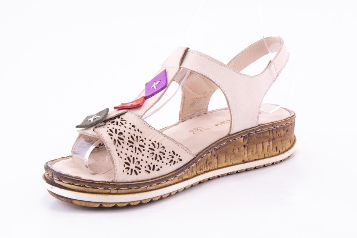 Sandale Dama Piele Naturala De Vitel Claudio Casini Cart 4618 /Bej - Claudio Casini - amely.ro