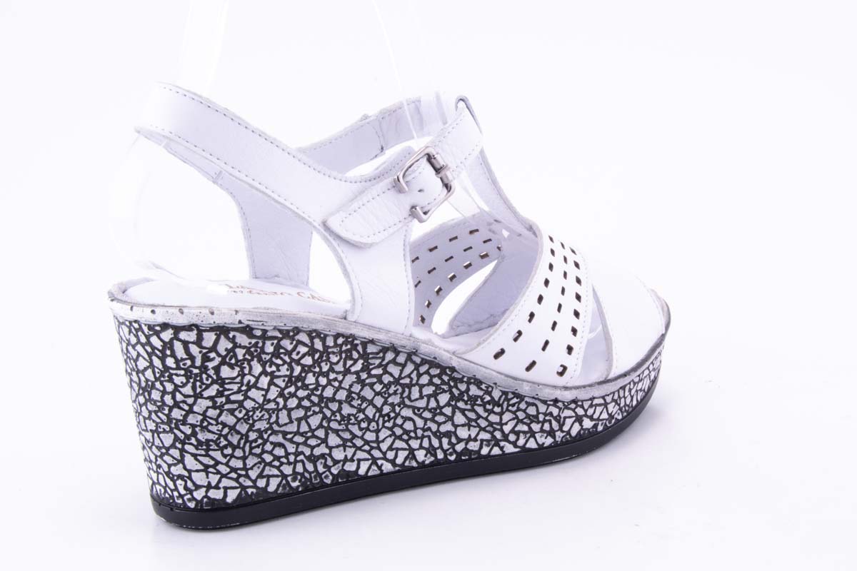 Sandale Dama Piele Naturala De Vitel Claudio Casini Cart 489 /Alb - Claudio Casini - amely.ro