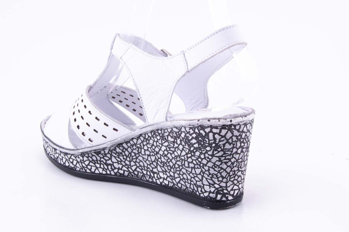 Sandale Dama Piele Naturala De Vitel Claudio Casini Cart 489 /Alb - Claudio Casini - amely.ro