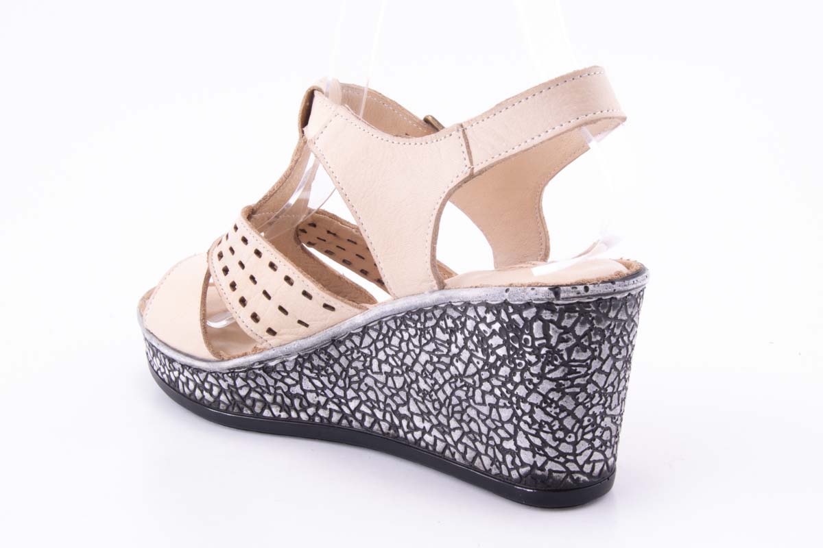 Sandale Dama Piele Naturala De Vitel Claudio Casini Cart 489 /Bej - Claudio Casini - amely.ro