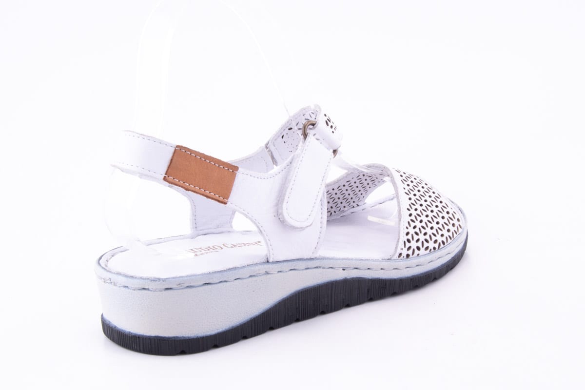 Sandale Dama Piele Naturala De Vitel Claudio Casini Cart 904 /Alb - Claudio Casini - amely.ro