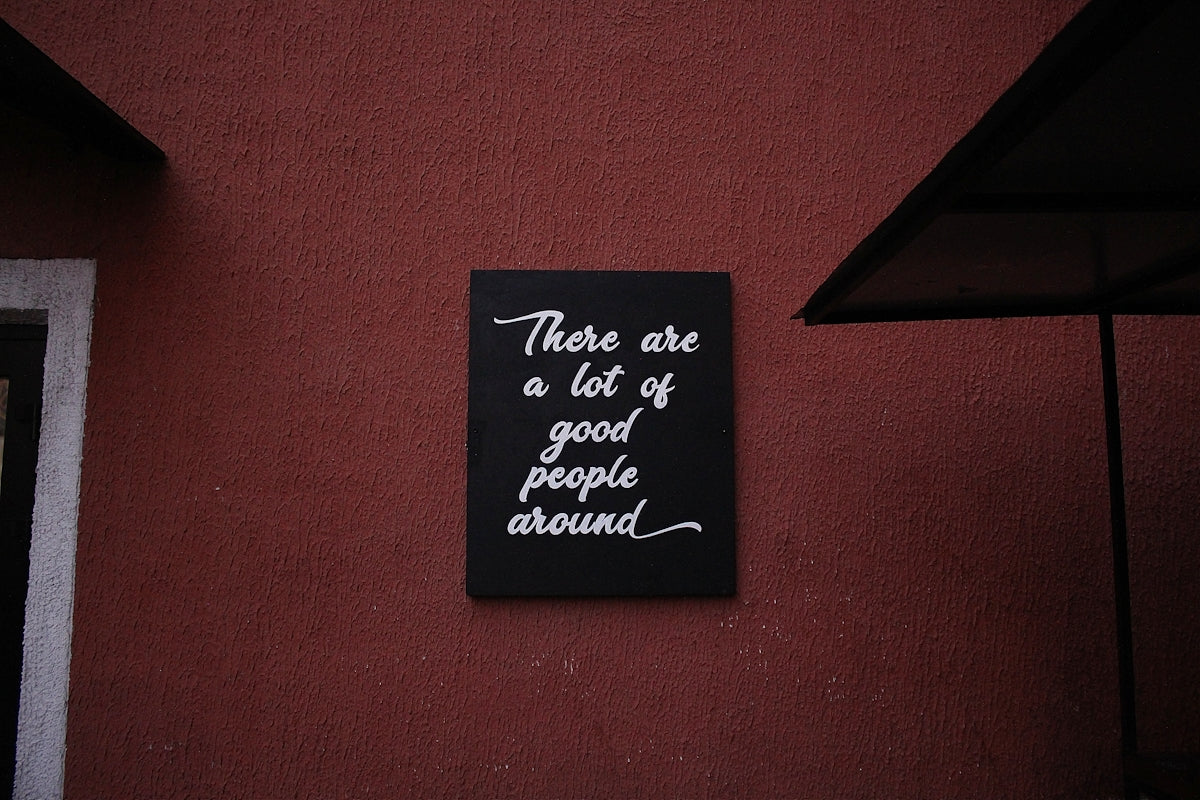 black wooden signboard