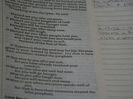 A close up of a book with writing on it