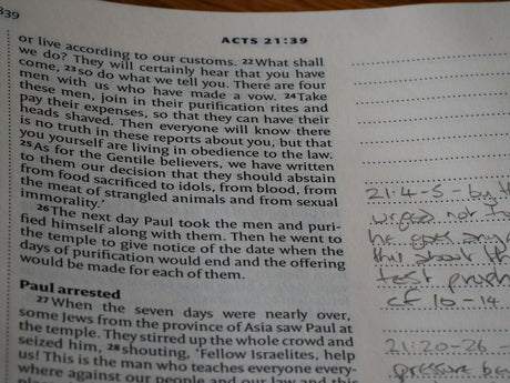 A book with writing on it sitting on a table