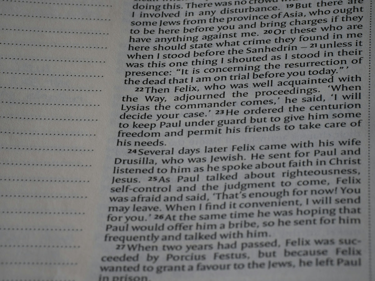 A close up of a text on a book