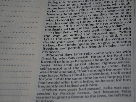 A close up of a text on a book