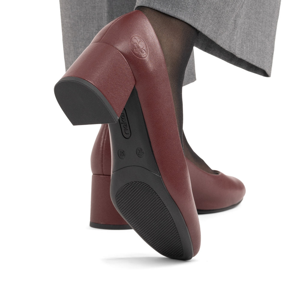 Pantofi Dama Piele Naturala Rieker RIEK 44750 Bordo - imaginea 13