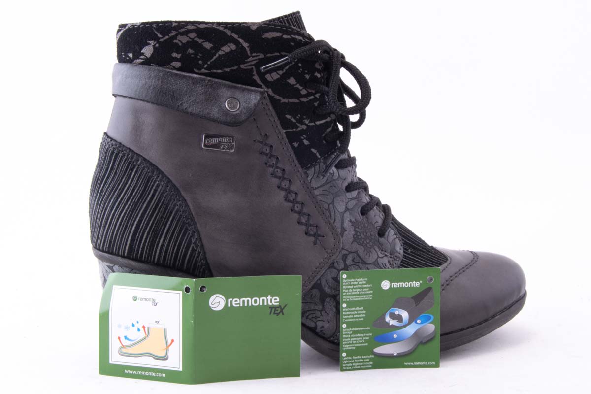 Ghete Dama Piele Naturala Remonte Riek D5470 /Gri - amely.ro - amely.ro