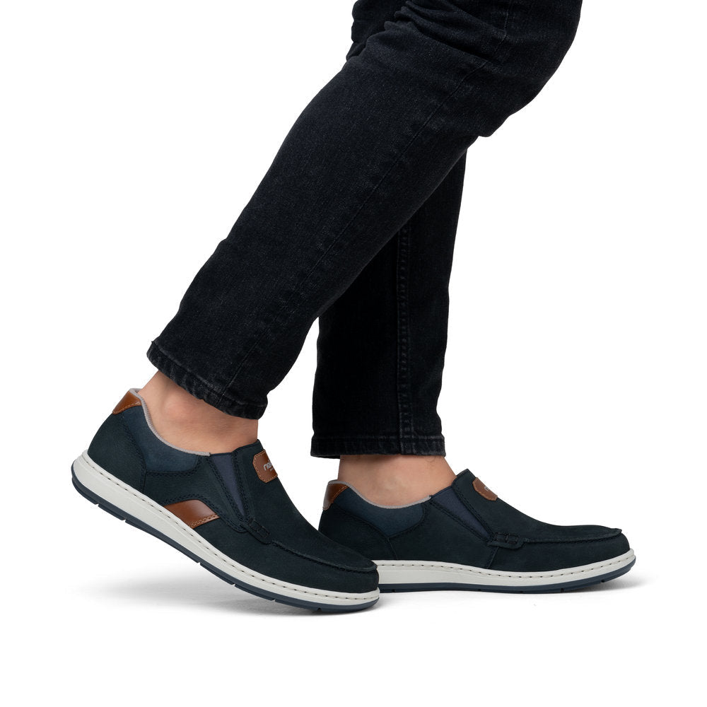 Pantofi Barbati Piele Naturala Rieker RIEK 17368 - Rieker - amely.ro