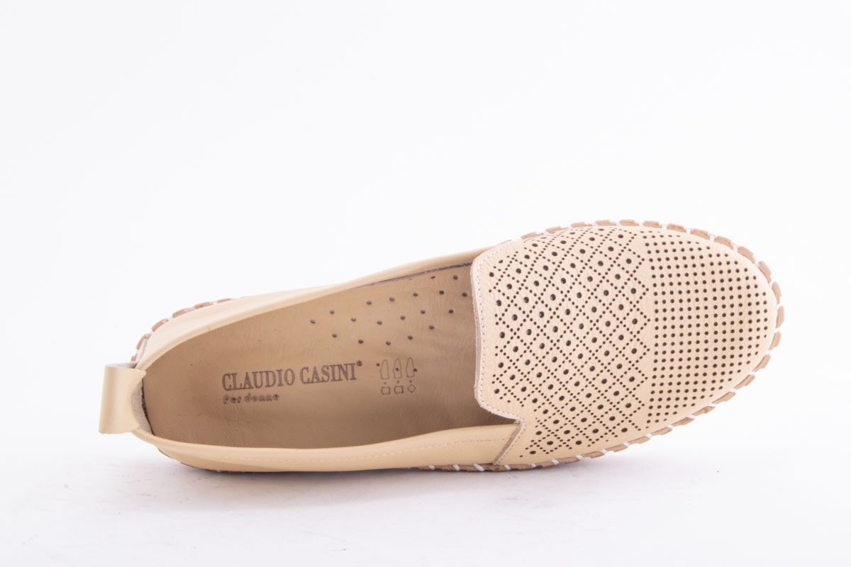 Pantofi Dama Piele Naturala De Vitel Claudio Casini Cart Yt325 /Bej - Claudio Casini - amely.ro