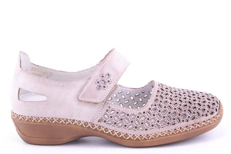 Pantofi Dama Rieker Piele Naturala Riek 413G8 /Bej - Rieker - amely.ro