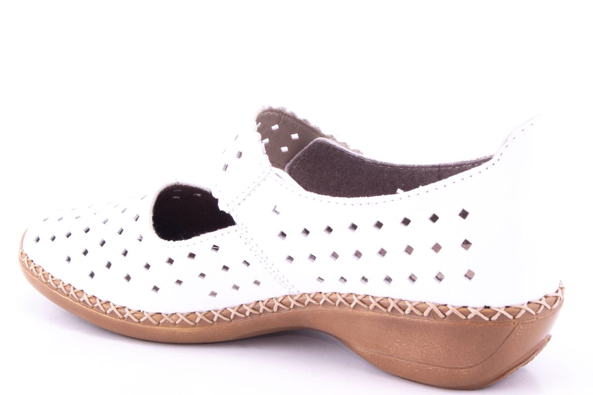 Pantofi Dama Rieker Piele Naturala Riek 413J3 /Alb - Rieker - amely.ro